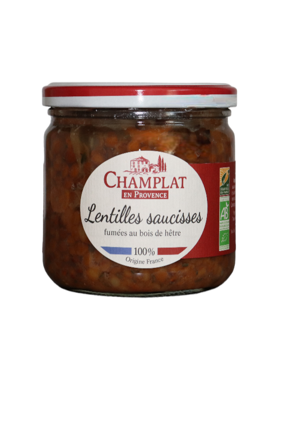La Réserve de Champlat Lentilles saucisses bio 340g